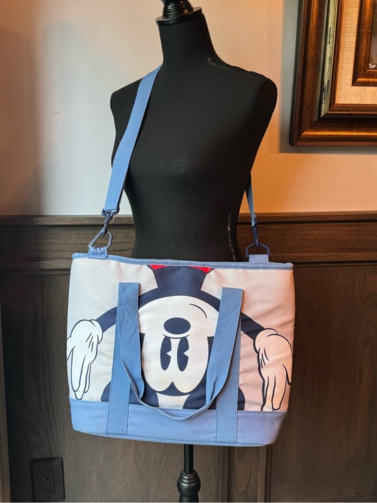 Disney Handbags - Disney Blue Canvas Mickey cooler Tote with Adjustable Strap